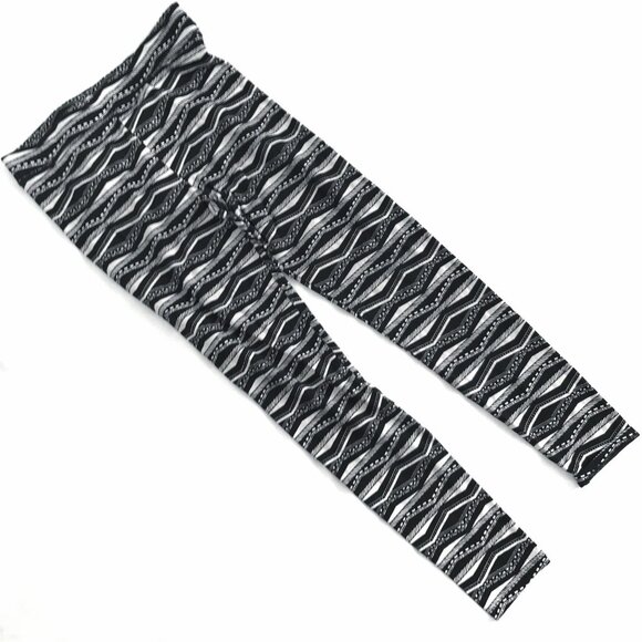 PINK Victoria's Secret VS Dog Small Black White Cotton Geometric Leggings - Picture 2 of 10